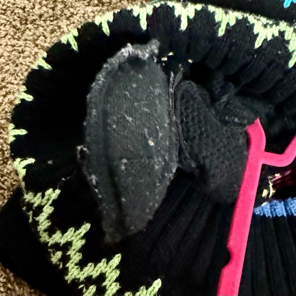 Vintage Black Liz Wear Chucky Cotton Turtleneck Sweater With Colorful Design - Picture 11 of 11